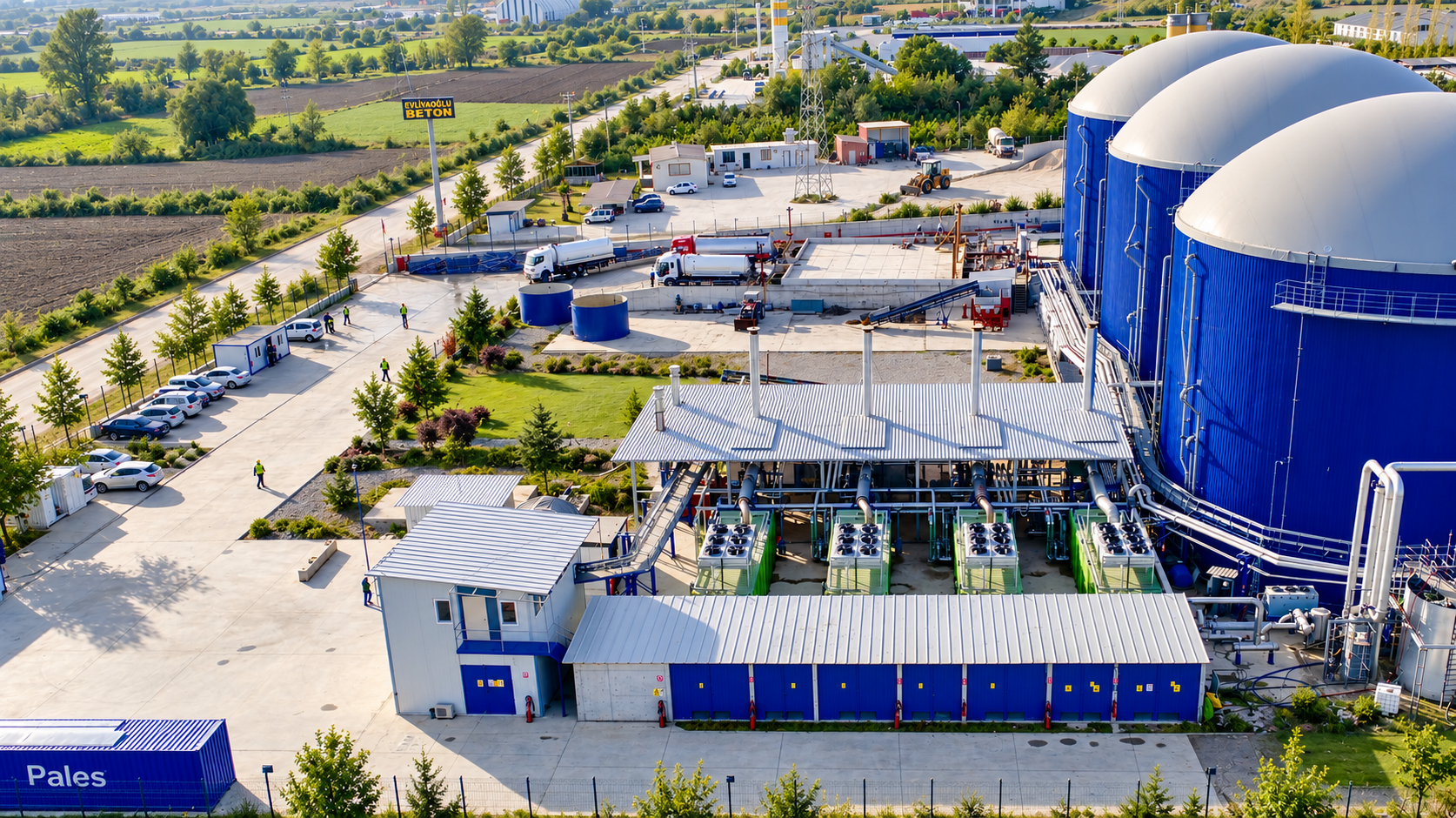 Tire Biogas Power Plant aerial view